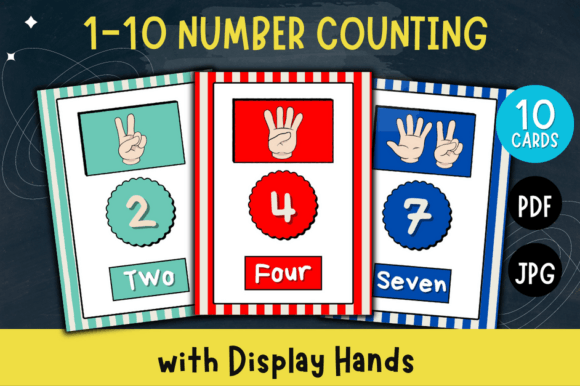 1-10 Number Counting with Display Hands: A Visual Learning Tool
