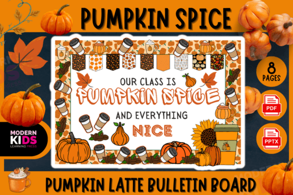 Autumn Design Assets: The Pumpkin Spice Bulletin Board Toolkit