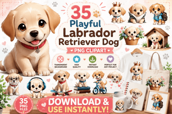 Capture Canine Joy with Labrador Clipart