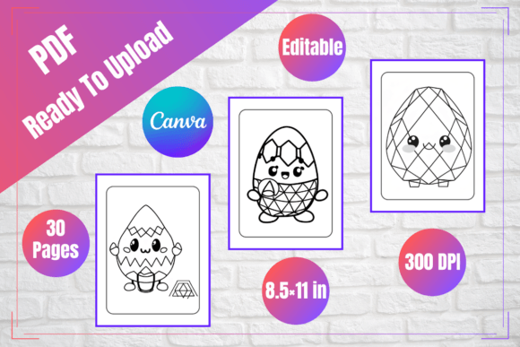 Easter Kawaii Polygon Egg Coloring Pages: A Modern Creative Asset