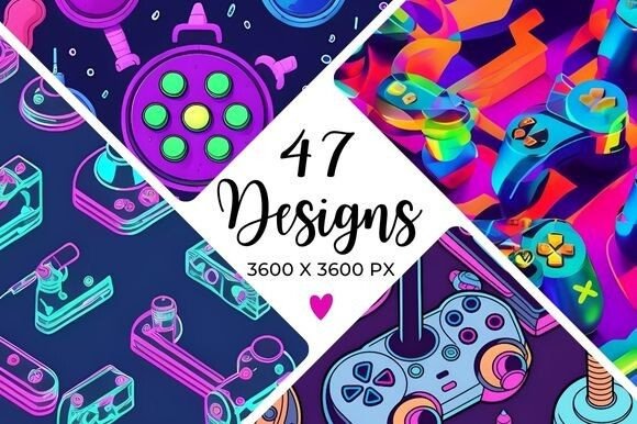 Elevate Your Digital Aesthetic with Neon Abstract Gaming Paper