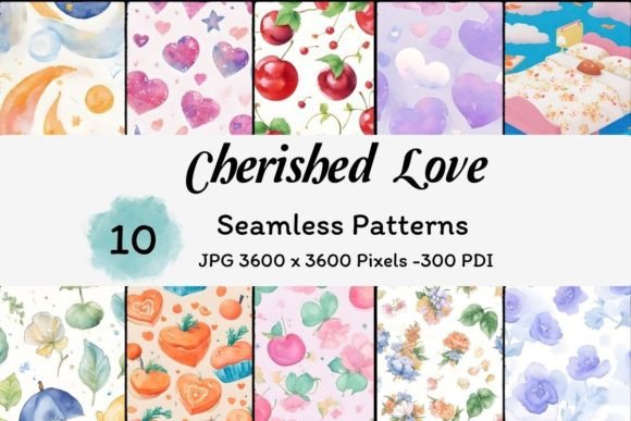 Infuse Romance Into Projects With Cherished Love Watercolor Pattern