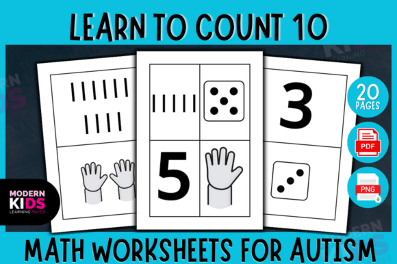 Learn to Count 10: Essential Math Worksheets for Autism