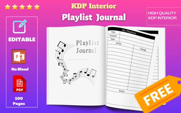 Playlist Journal KDP Interior: Capturing Memories in Melody