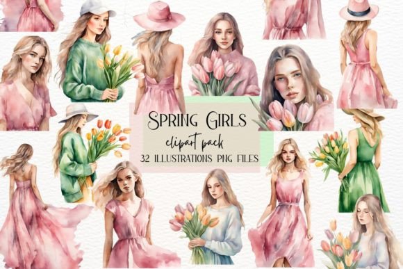Spring Collection: Watercolor Spring, Pi for Fresh Designs