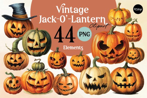 Vintage Jack-O’-Lantern Cliparts PNG: A Designer's Guide