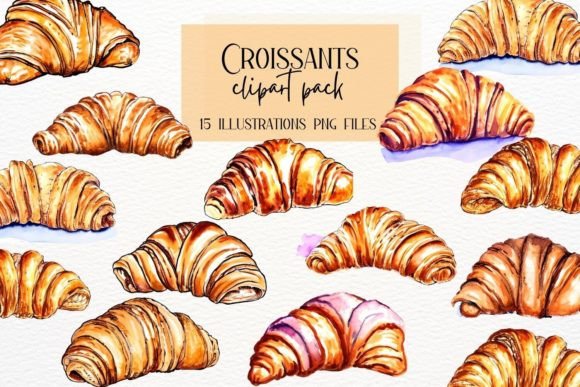 Watercolor Bakery Clipart: Whimsy for Your Brand